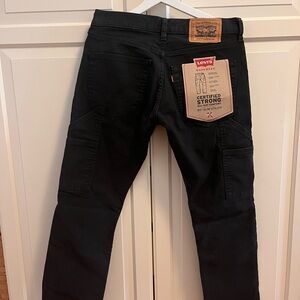 Levi's Black Slim Utility Workwear Jeans